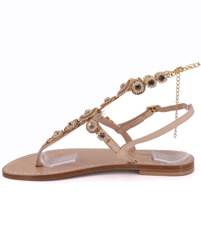 Cavigliera Capri Ambra - Bellogrado Amalfi Sandals - Handmade sandals ...