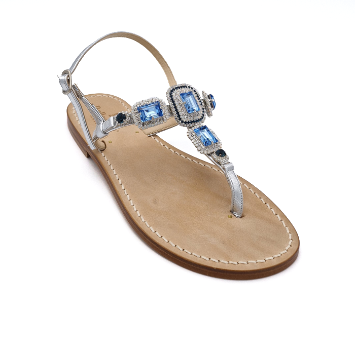 Faraglioni Silver - Bellogrado Amalfi Sandals - Handmade sandals in ...