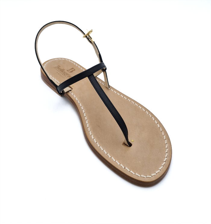 Caprese Black - Bellogrado Amalfi Sandals - Handmade sandals in genuine ...